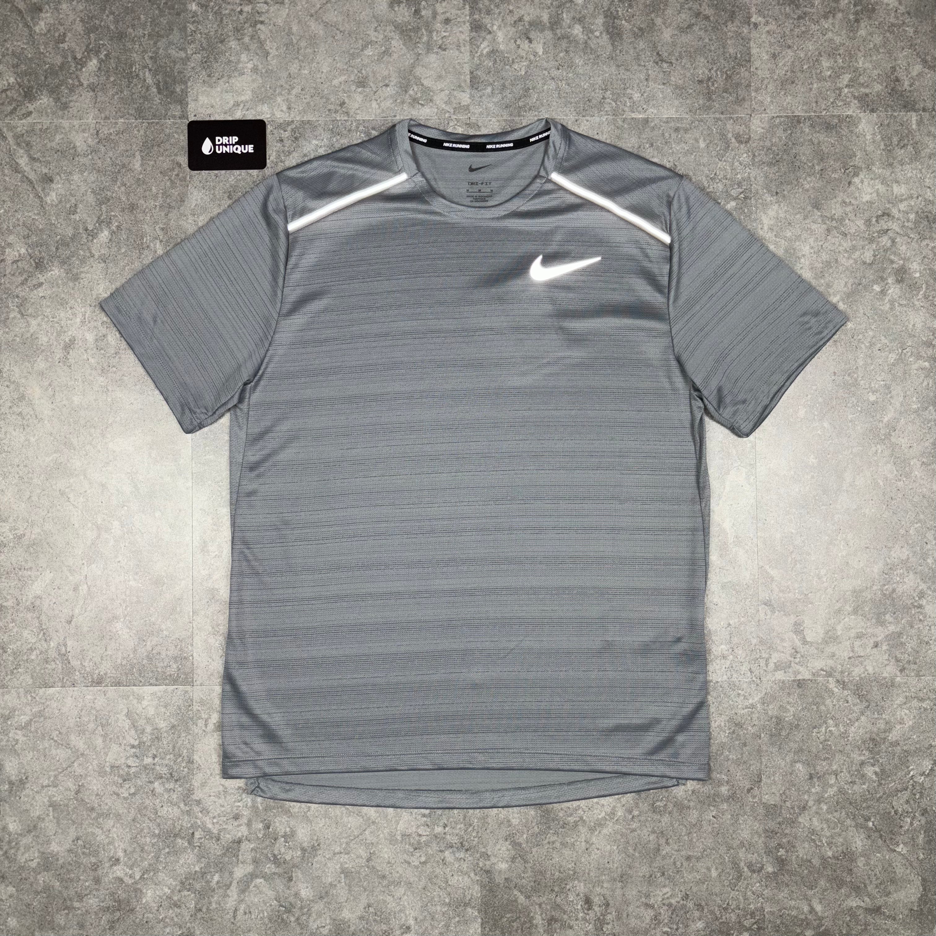 Nike Miler T Shirt Grey