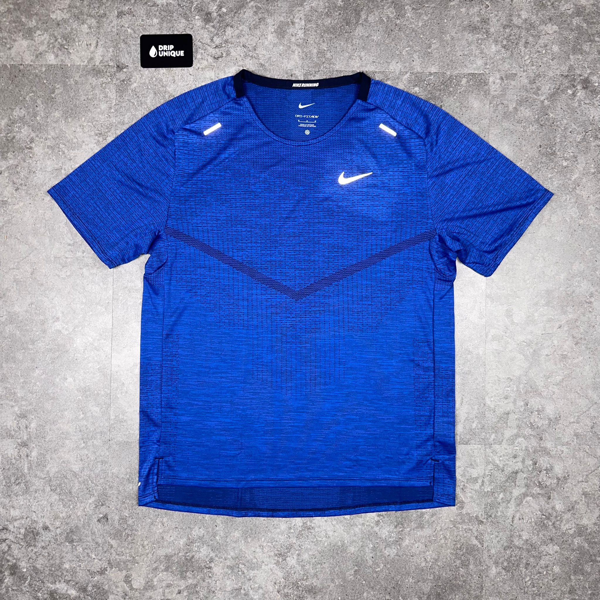 Nike TechKnit T Shirt Royal Blue dripuniqueuk