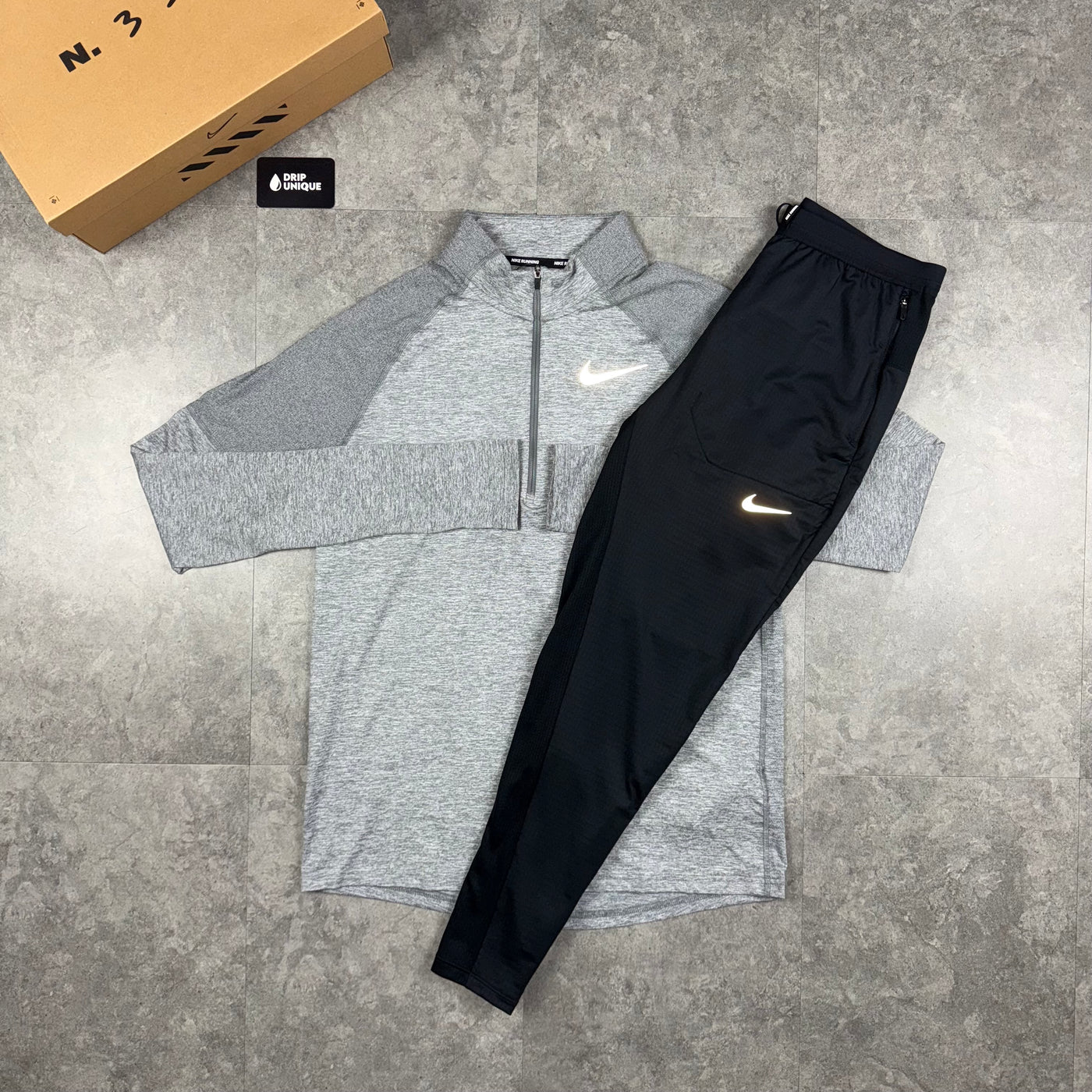 Nike Therma 1/4 Zip Top Grey