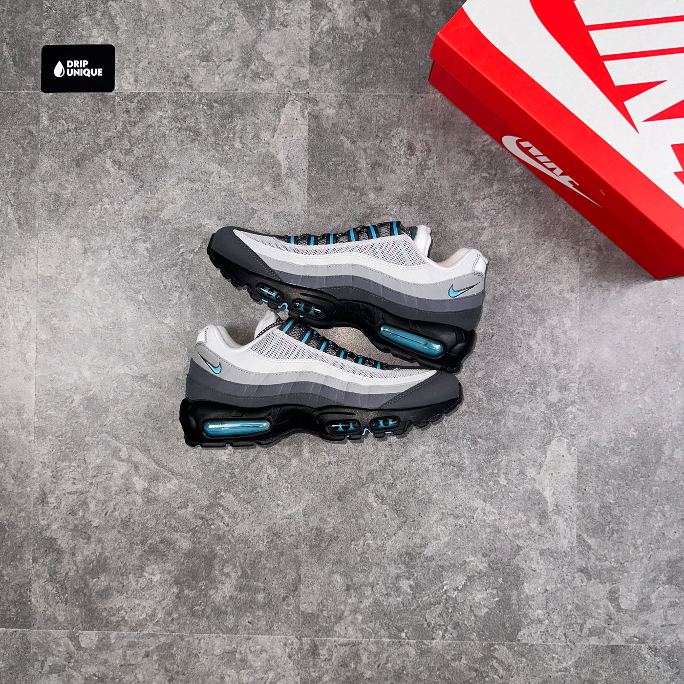 Men's Nike Air Max 95 Baltic Blue, dripuniqueuk