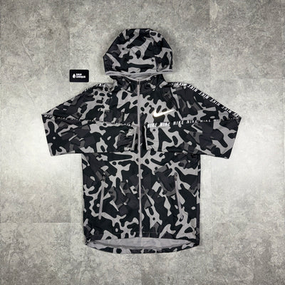 Nike Essential Camo Dubai Windrunner Jacket Black