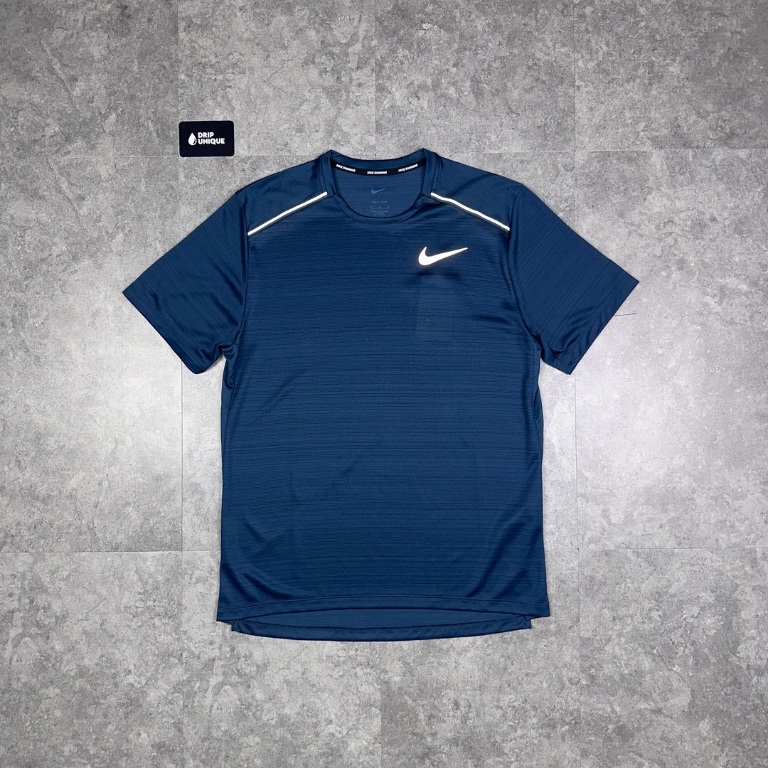 Men s Nike Miler T Shirt Navy Blue dripuniqueuk