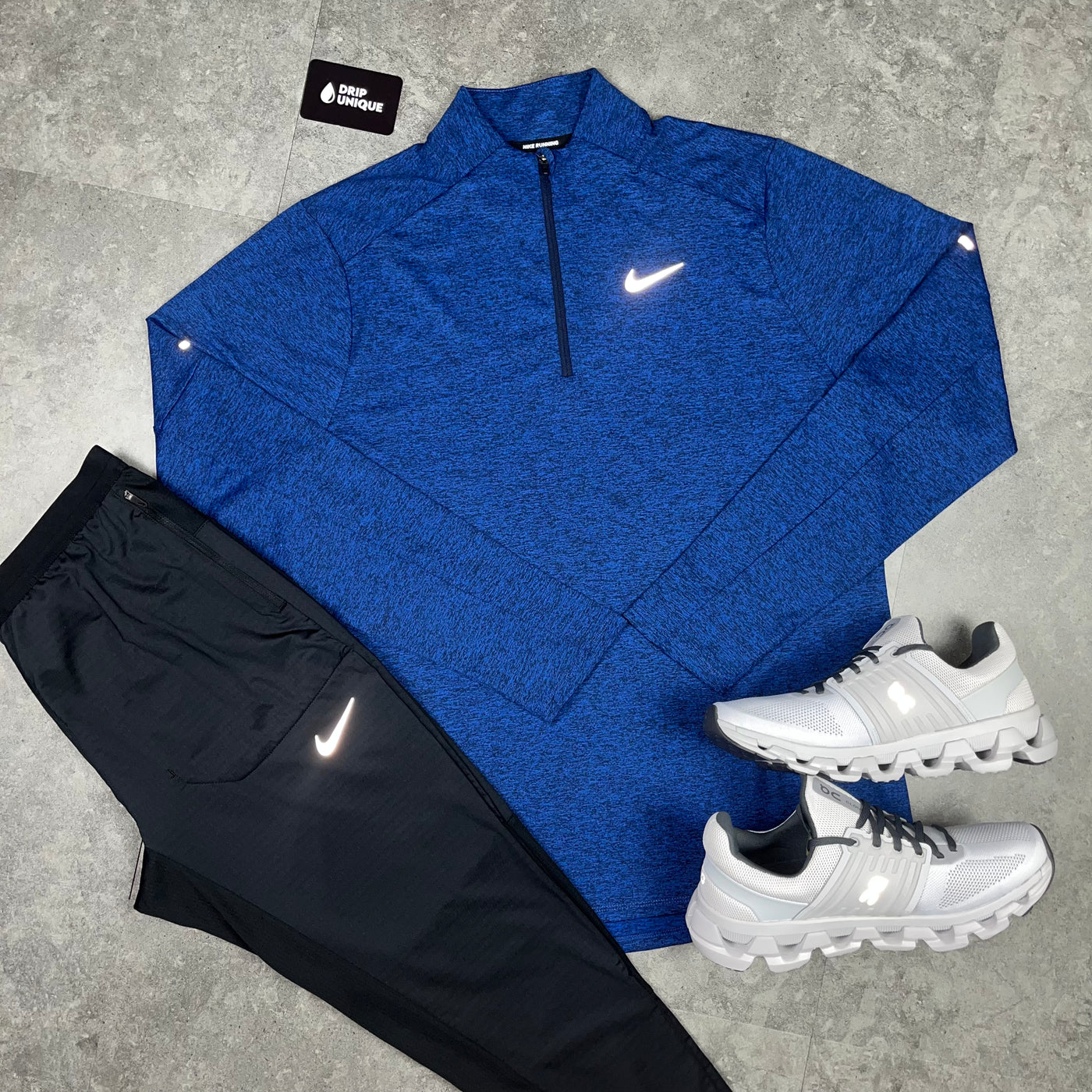 Royal blue best sale nike half zip