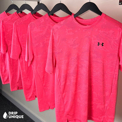 Men's Under Armour Jacquard T-Shirt in Pink, dripuniqueuk