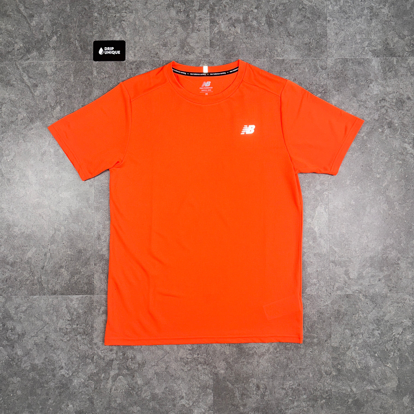 Men's New Balance Core Run T-Shirt Orange, dripuniqueuk