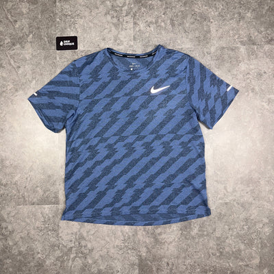 Men's Nike Jacquard Miler T-Shirt Blue, dripuniqueuk