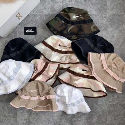 Men's Nike Bucket Hat White Camo, dripuniqueuk