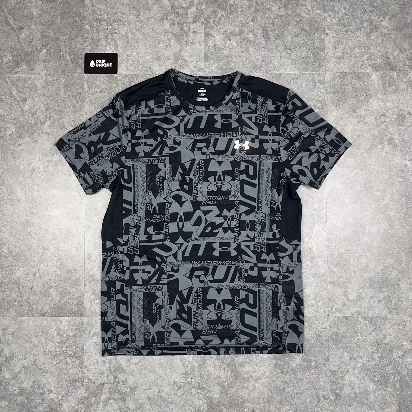 Men's Under Armour Launch Printed T-Shirt Black, dripuniqueuk