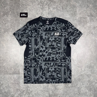 Men's Under Armour Launch Printed T-Shirt Black, dripuniqueuk