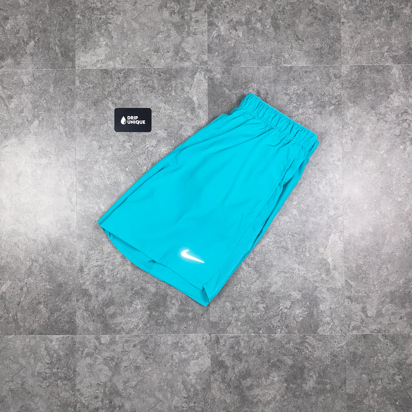 Men's Nike Dri-Fit Challenger Shorts 7" Aqua Blue, dripuniqueuk