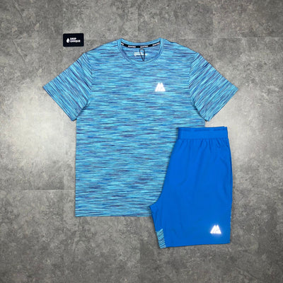 Men's Montirex Trail 2.0 T-Shirt Arctic Blue & Arctic Blue Panel 2.0 Shorts Set, dripuniqueuk