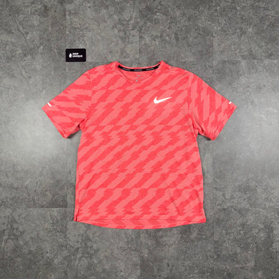 Nike Jacquard Miler T-Shirt Coral Red