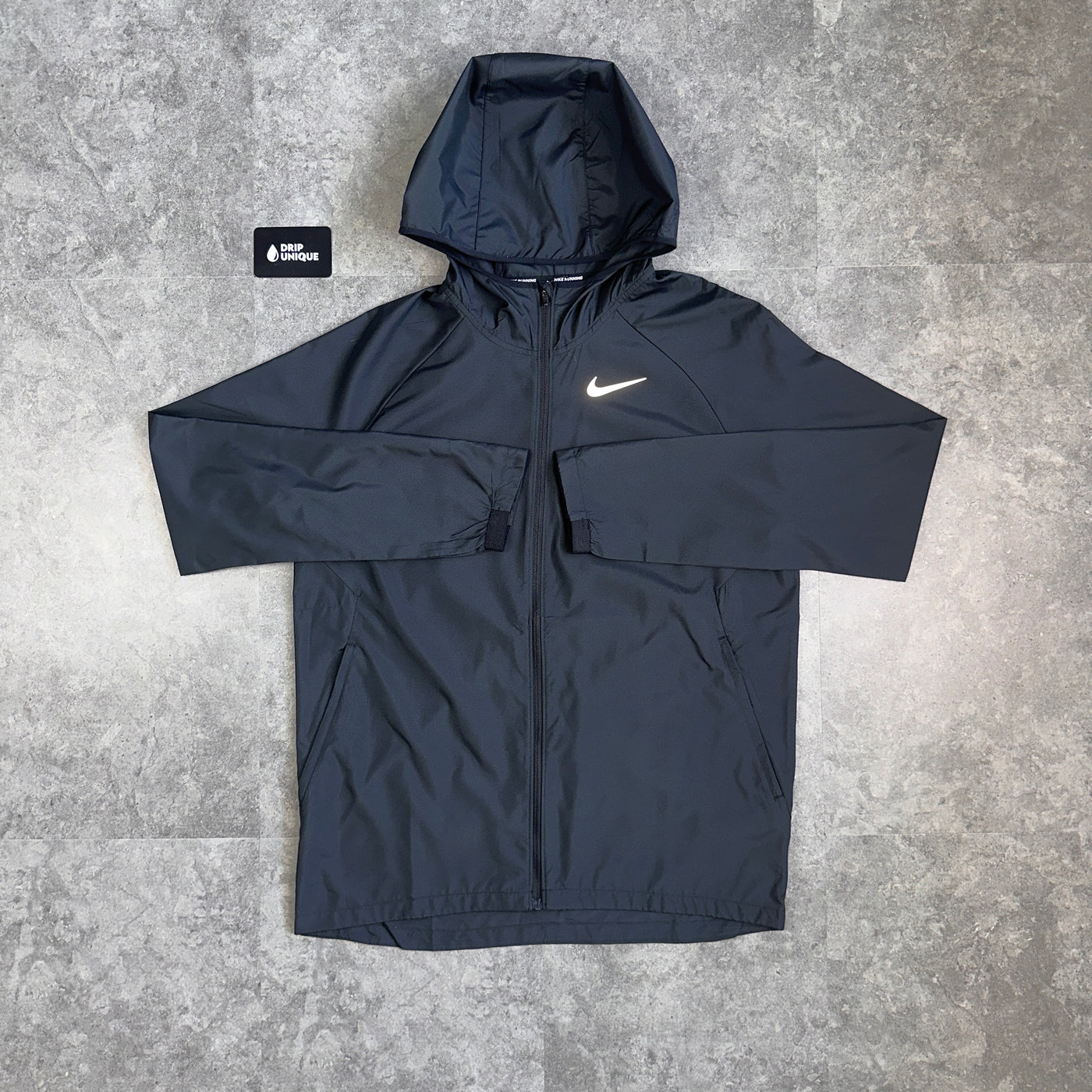 Nike Essential Windrunner Jacket Black, Nike Windbreaker, dripuniqueuk