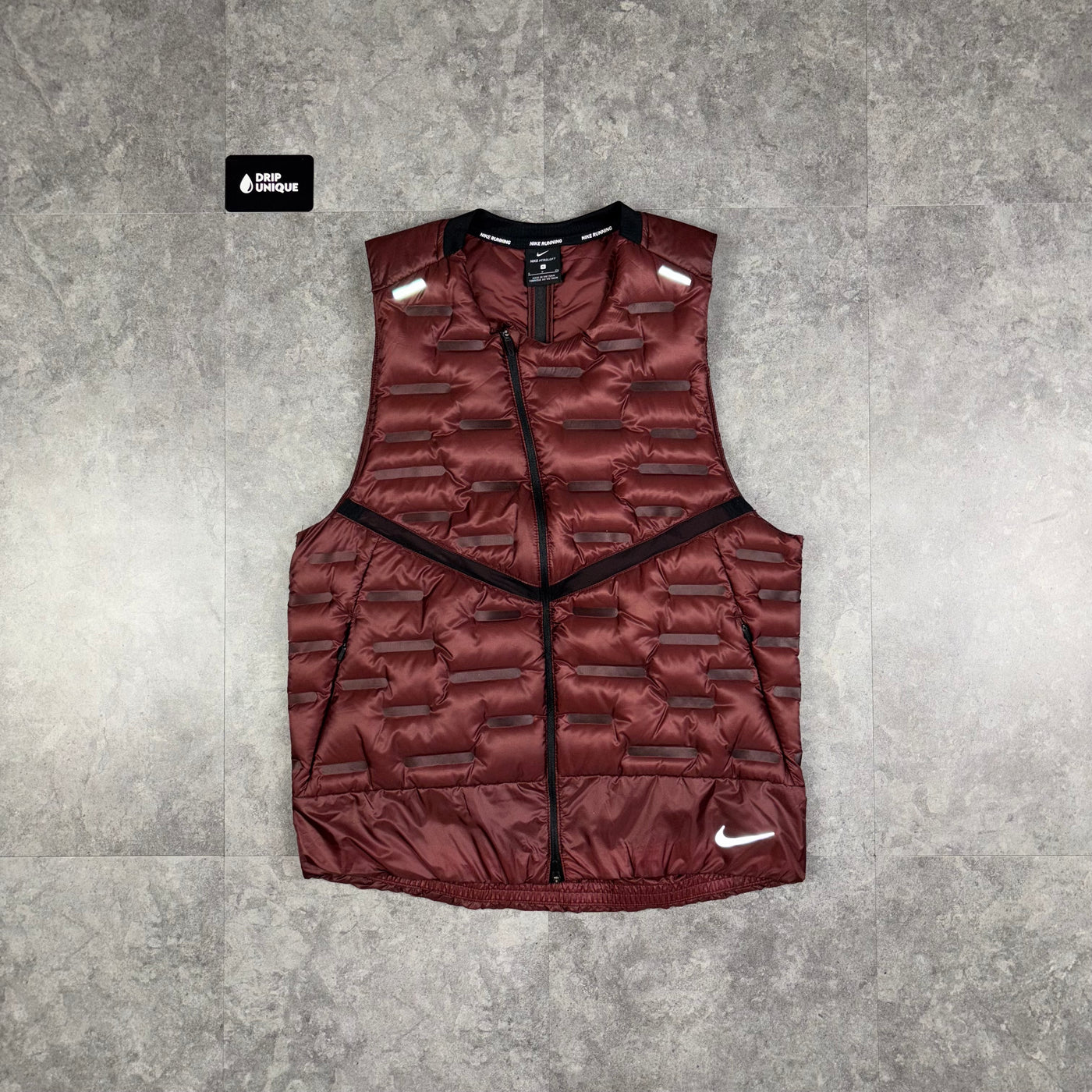 Nike Therma Aerolayer Gilet Burgandy, Nike Gilet, dripuniqueuk