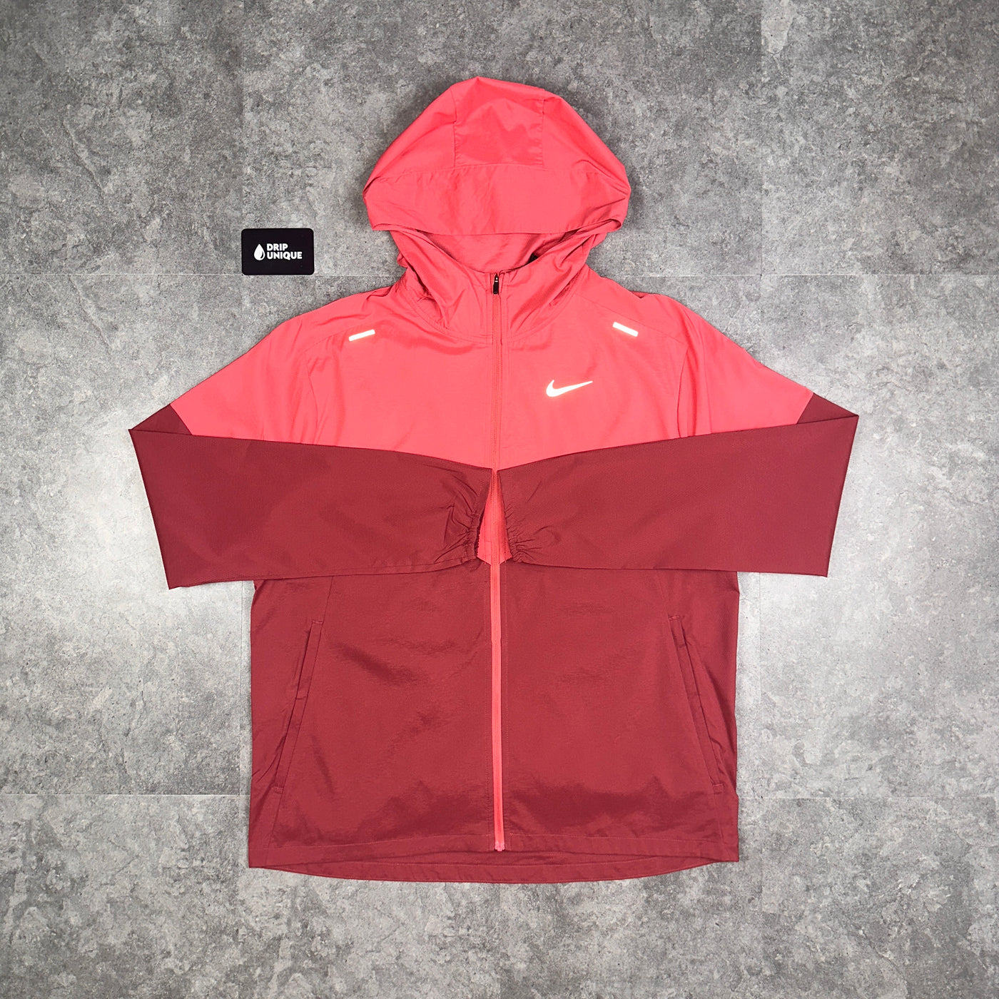 Nike red windrunner jacket sale