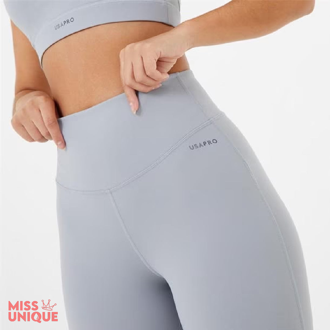 Womens USA Pro Legging Light Grey, missuniqueuk, dripuniqueuk