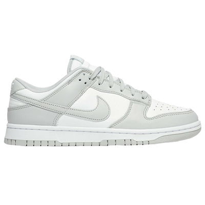 Men's Nike Dunk Low in a Grey Fog colourway showing the side design, dripuniqueuk