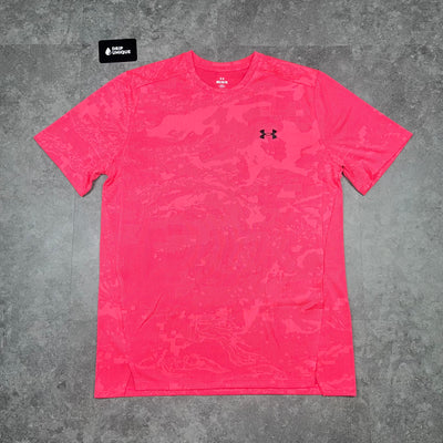 Men's Under Armour Jacquard T-Shirt in Pink, dripuniqueuk