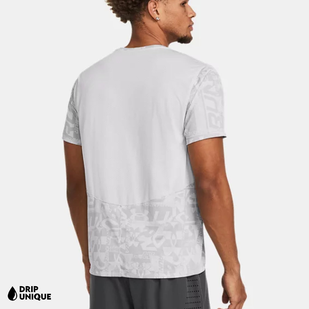 Men's Under Armour Launch Printed T-Shirt Halo Grey, dripuniqueuk