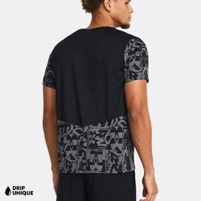 Men's Under Armour Launch Printed T-Shirt Black, dripuniqueuk